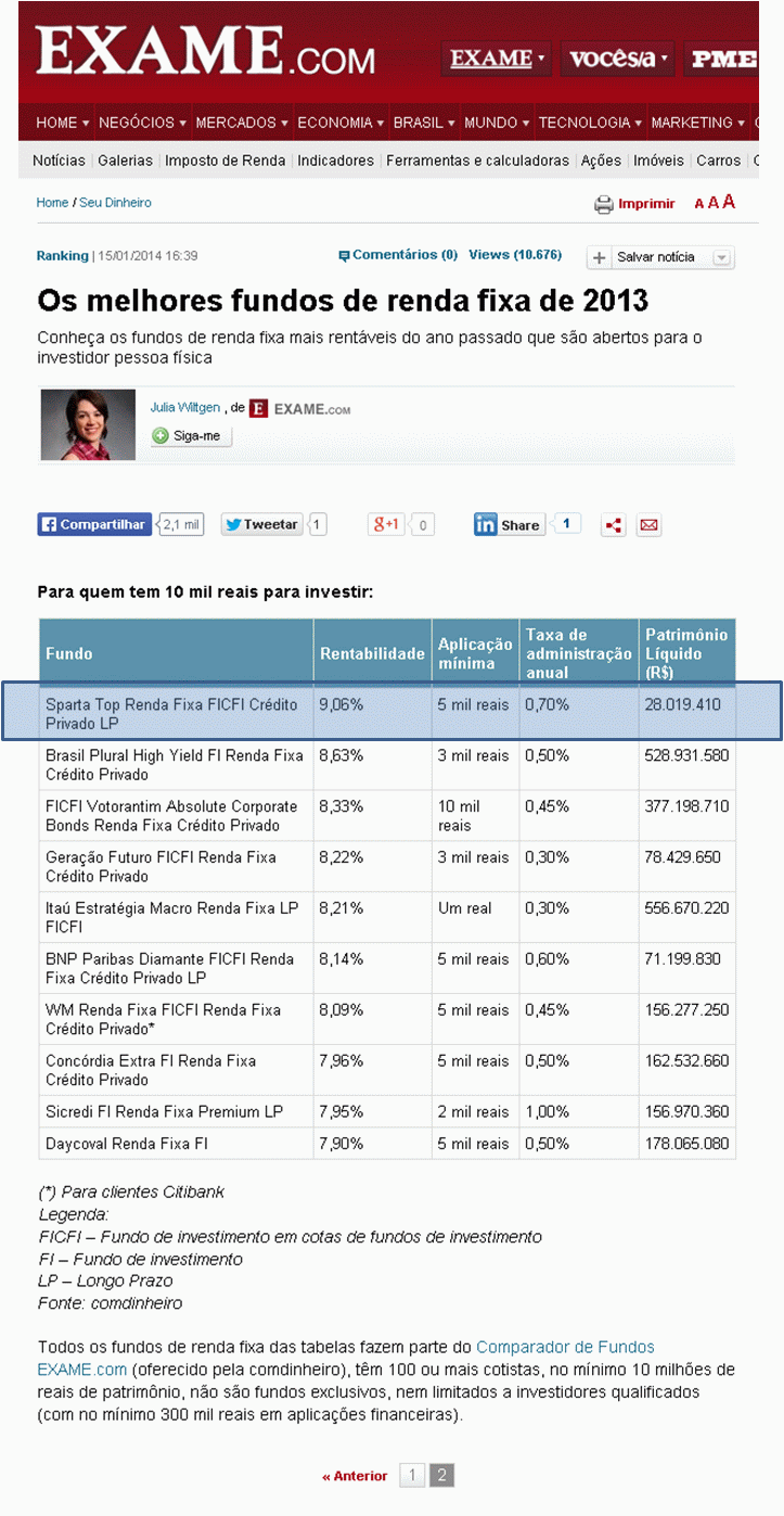 Os melhores fundos de renda fixa de 2013 - Exame